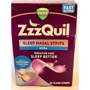 Vicks ZzzQuil Sleep Nasal Strips Ultra - 52 Clear Strips